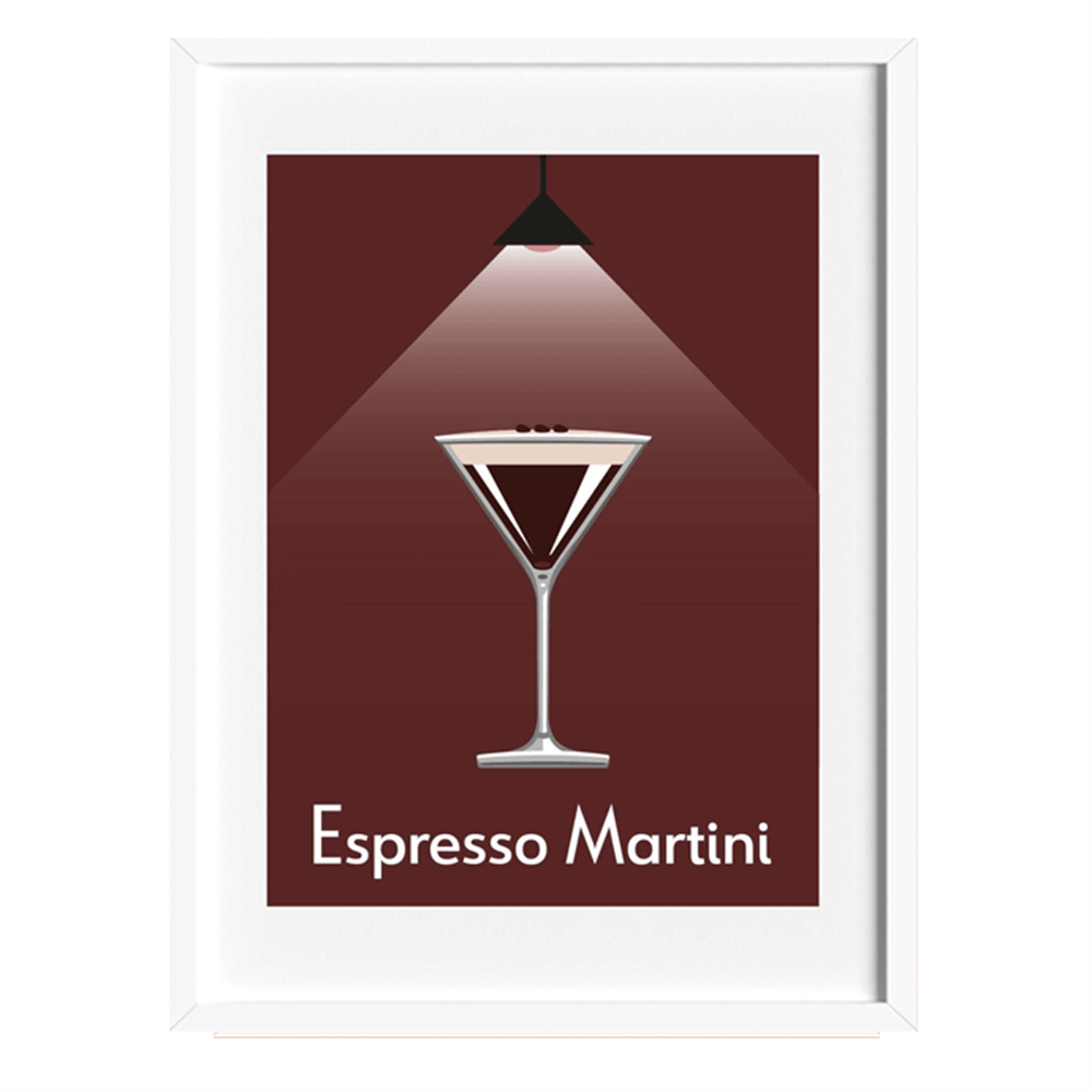 Rebecca Pymar Framed Espresso Martini Cocktail Print A4